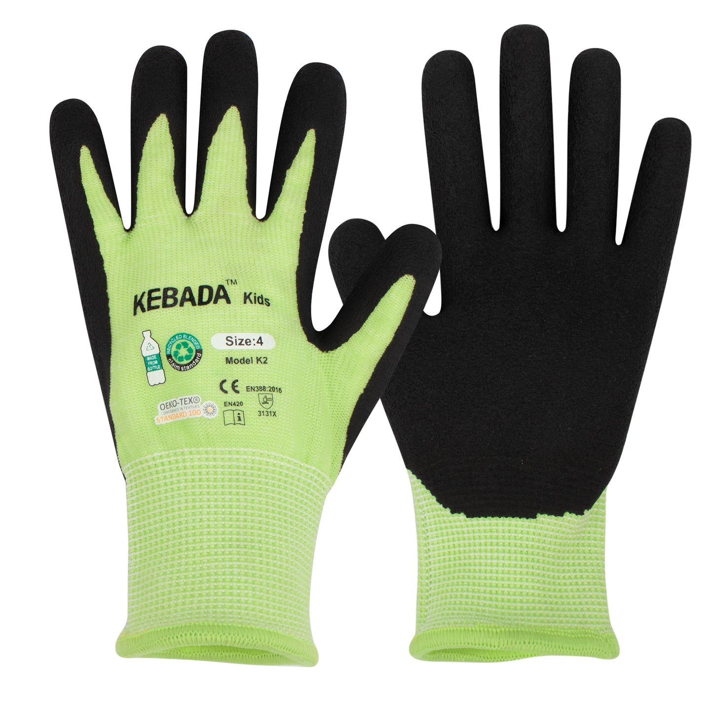 Kids Gardening Gloves, Latex Coated Toddler Garden Gloves, Children Work Gloves, 300 Pairs