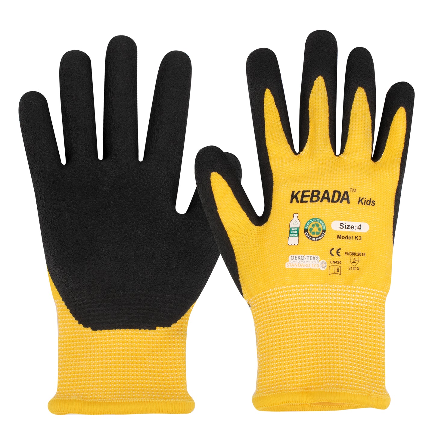 Kids Gardening Gloves, Latex Coated Toddler Garden Gloves, Children Work Gloves, 300 Pairs