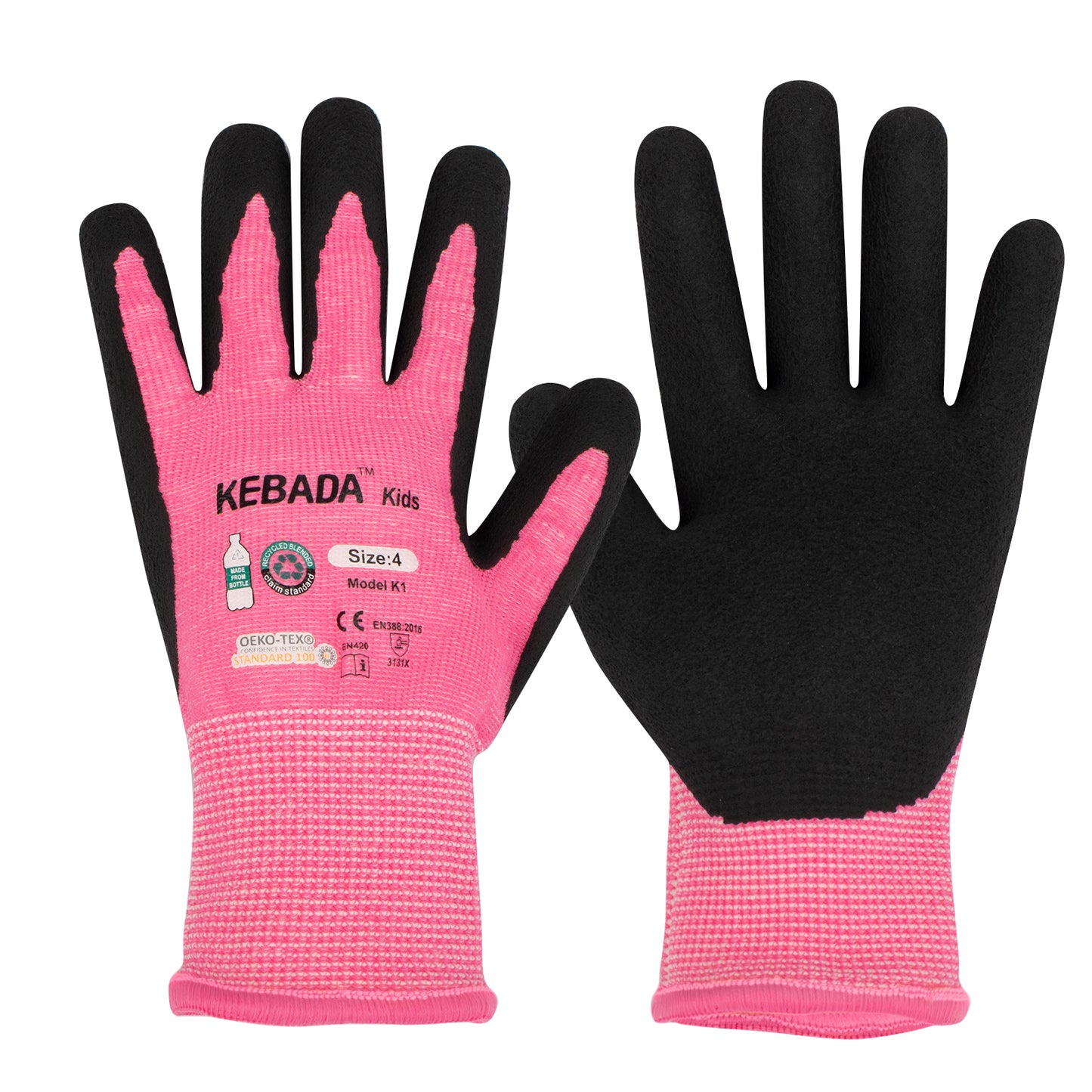 Kids Gardening Gloves, Latex Coated Toddler Garden Gloves, Children Work Gloves, 300 Pairs