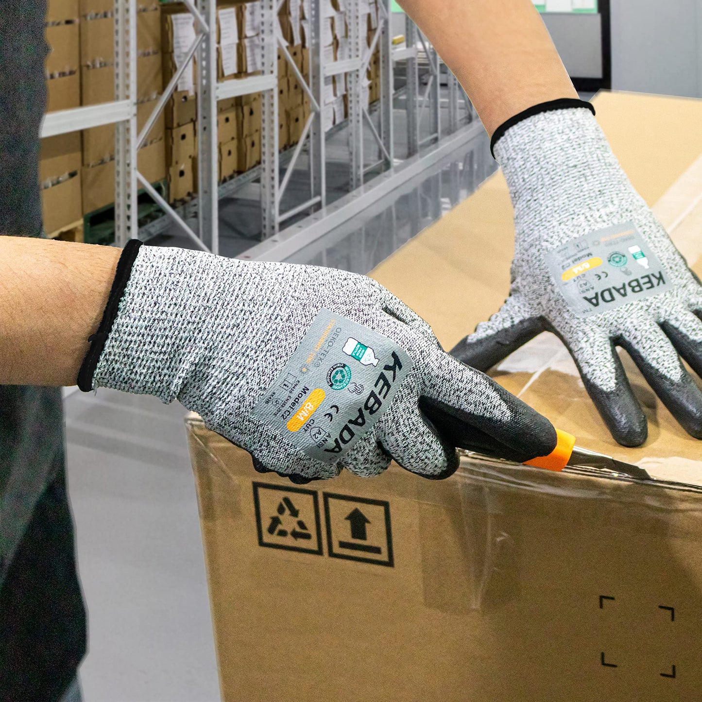 Kebada Cut Resistant Gloves, ANSI A2 - Work Safety, Kitchen & Construction Use, Durable Anti-Cut Protection (160Pairs)
