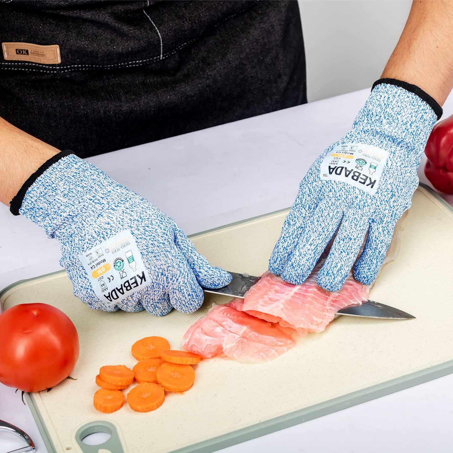 Kebada Cut Resistance Gloves, ANSI A4, Food Grade Cut Proof Gloves, Anti-Cut Rating, 160 Pairs
