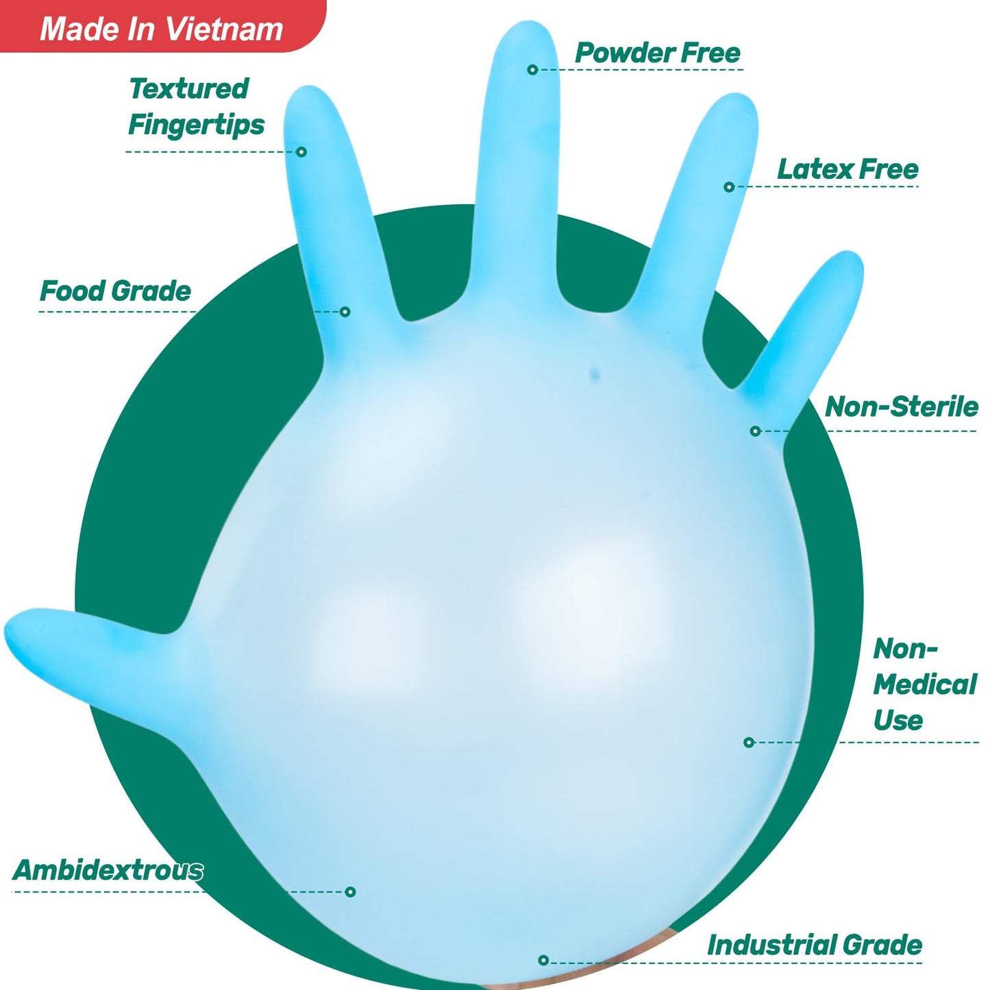 Kebada Nitrile Gloves, Cleaning Gloves Disposable Latex Free, Nitrile Cooking Gloves for Food Prep, ( 4000 PCS )