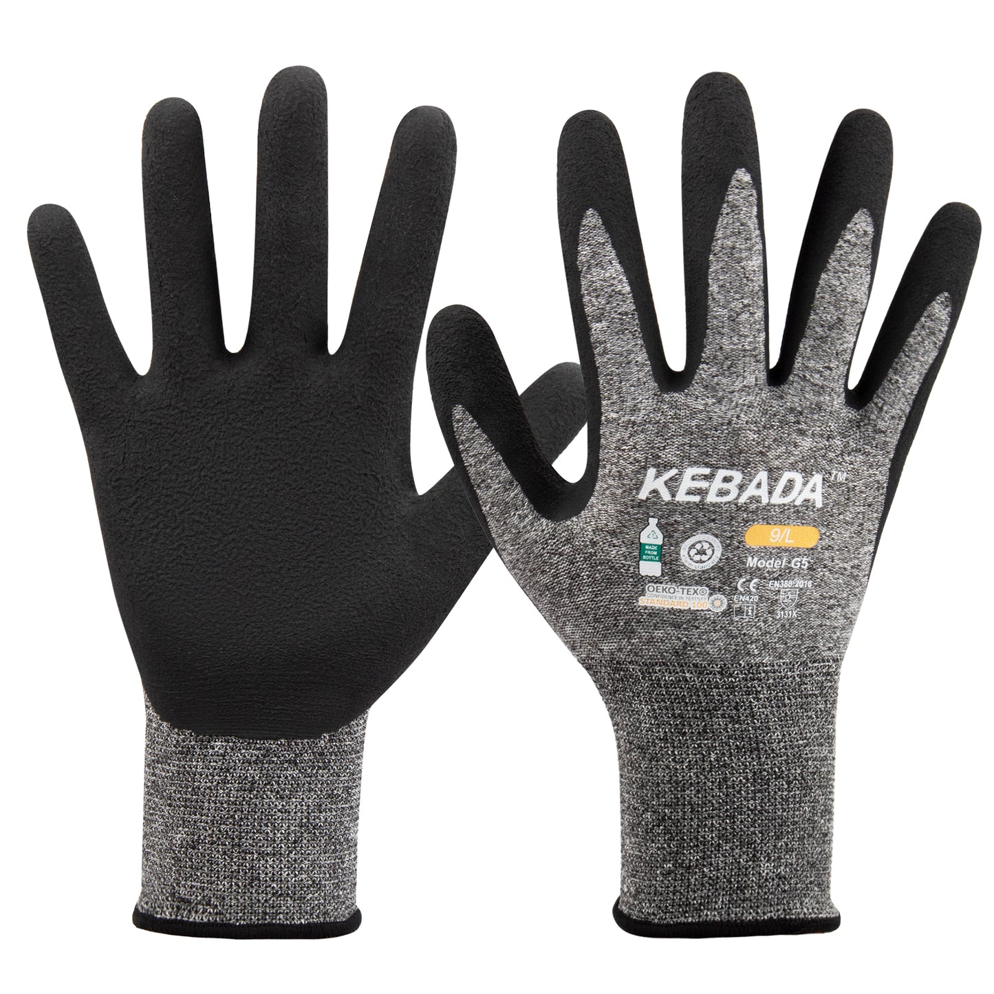 Kebada Latex Coated Work Gloves, Mens Gardening Gloves,Lightweight and Breathable, 360 Pairs
