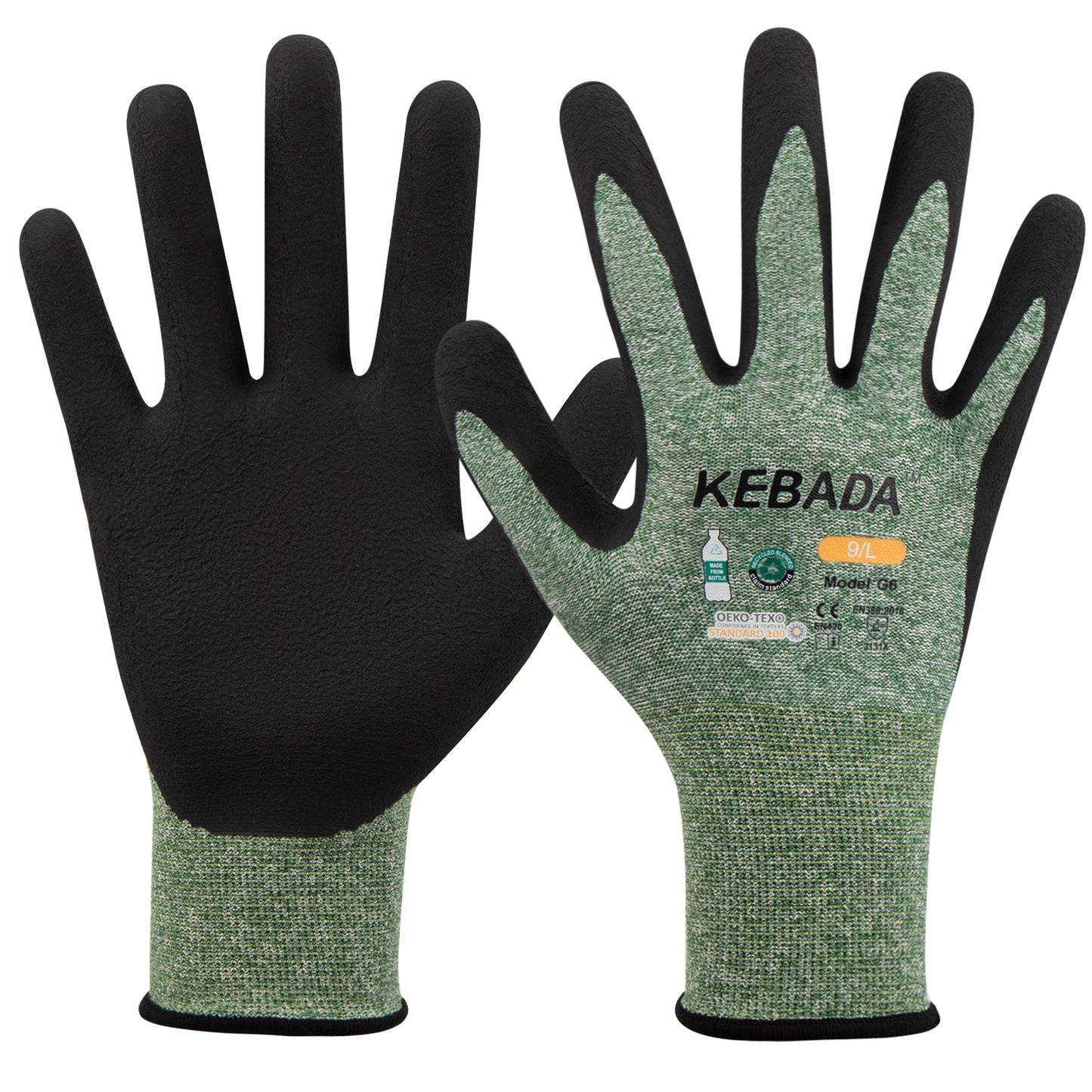 Kebada Latex Coated Work Gloves, Mens Gardening Gloves,Lightweight and Breathable, 360 Pairs