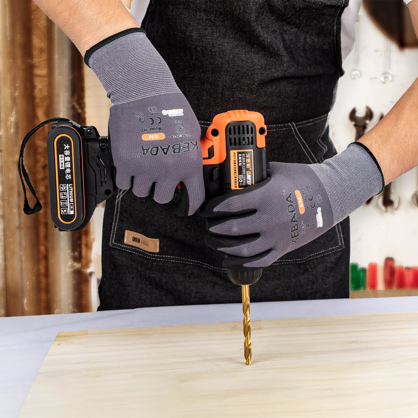 Kebada W2 Micro-Foam Nitrile Coated Work Gloves, Touchscreen Gloves for Work, Super Strethable( 240 or 360 Pairs )
