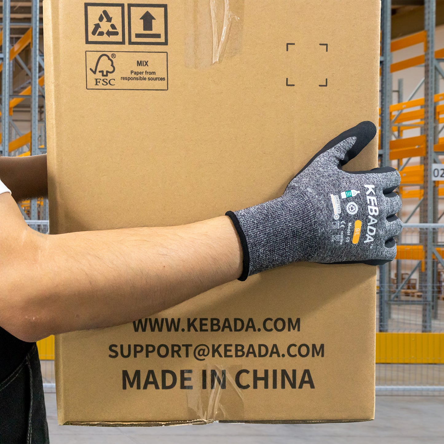 Kebada Latex Coated Work Gloves, Mens Gardening Gloves,Lightweight and Breathable, 360 Pairs
