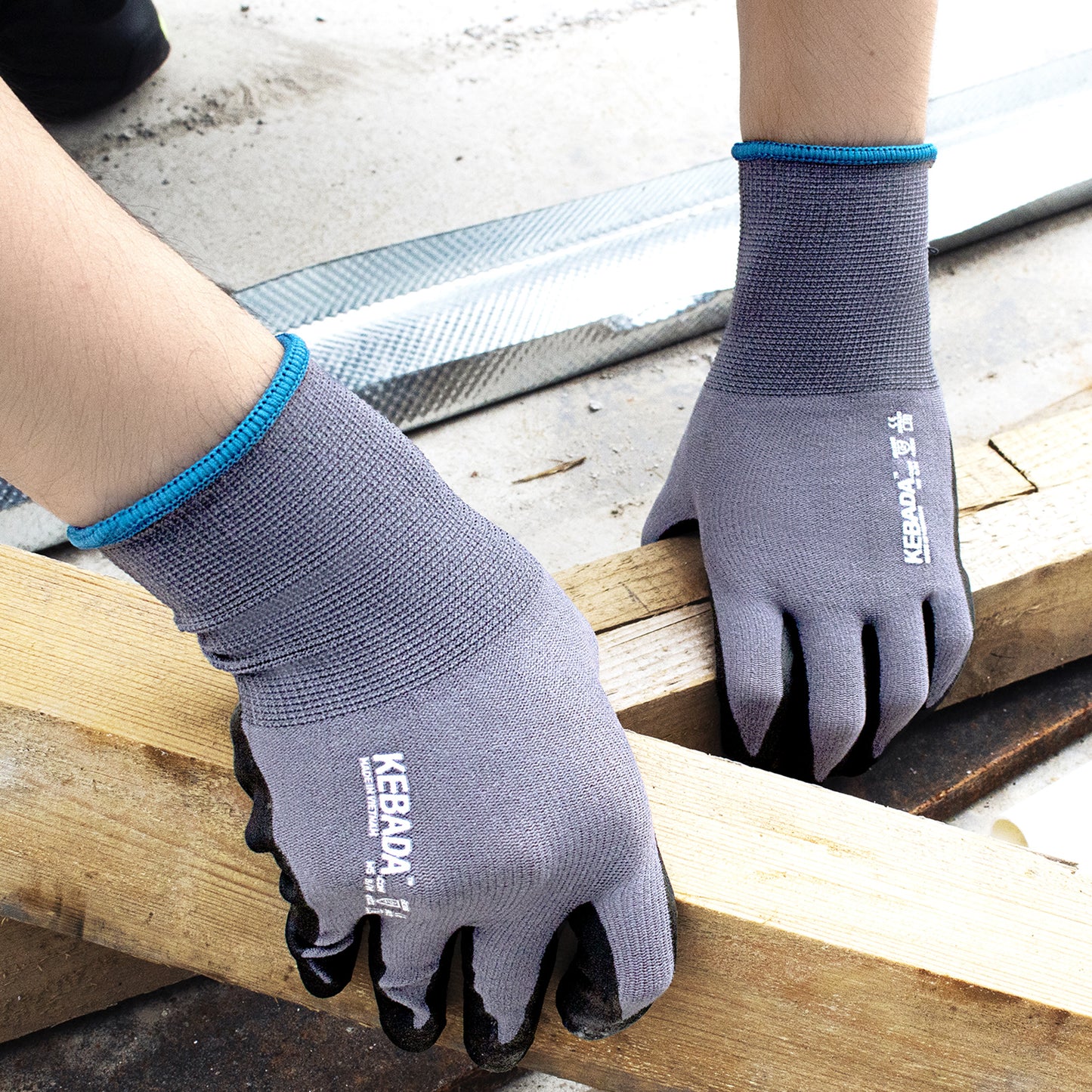 Kebada Work Gloves W5, Foam Nitrile Coated Gloves for Work, Lightweight and Breathable,( 360 Paris )Bulk Pack Work Gloves
