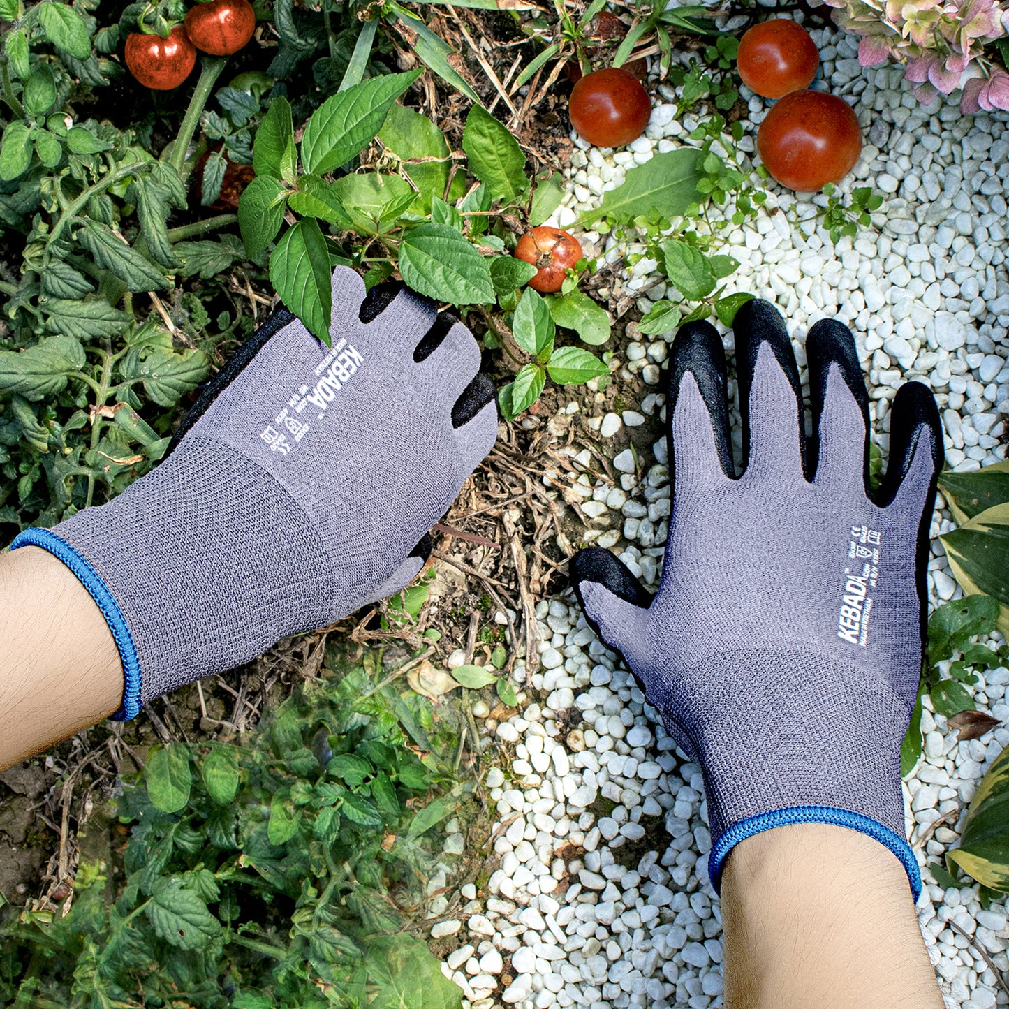 Kebada Work Gloves W5, Foam Nitrile Coated Gloves for Work, Lightweight and Breathable,( 360 Paris )Bulk Pack Work Gloves