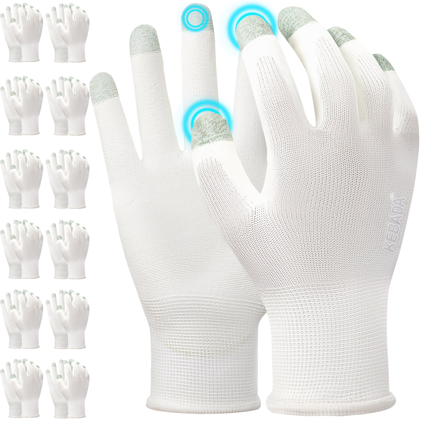 Kebada W1 PU Coated Work Gloves Bulk Pack, General Purpose Gloves for Work,(360 or 480 Pairs)