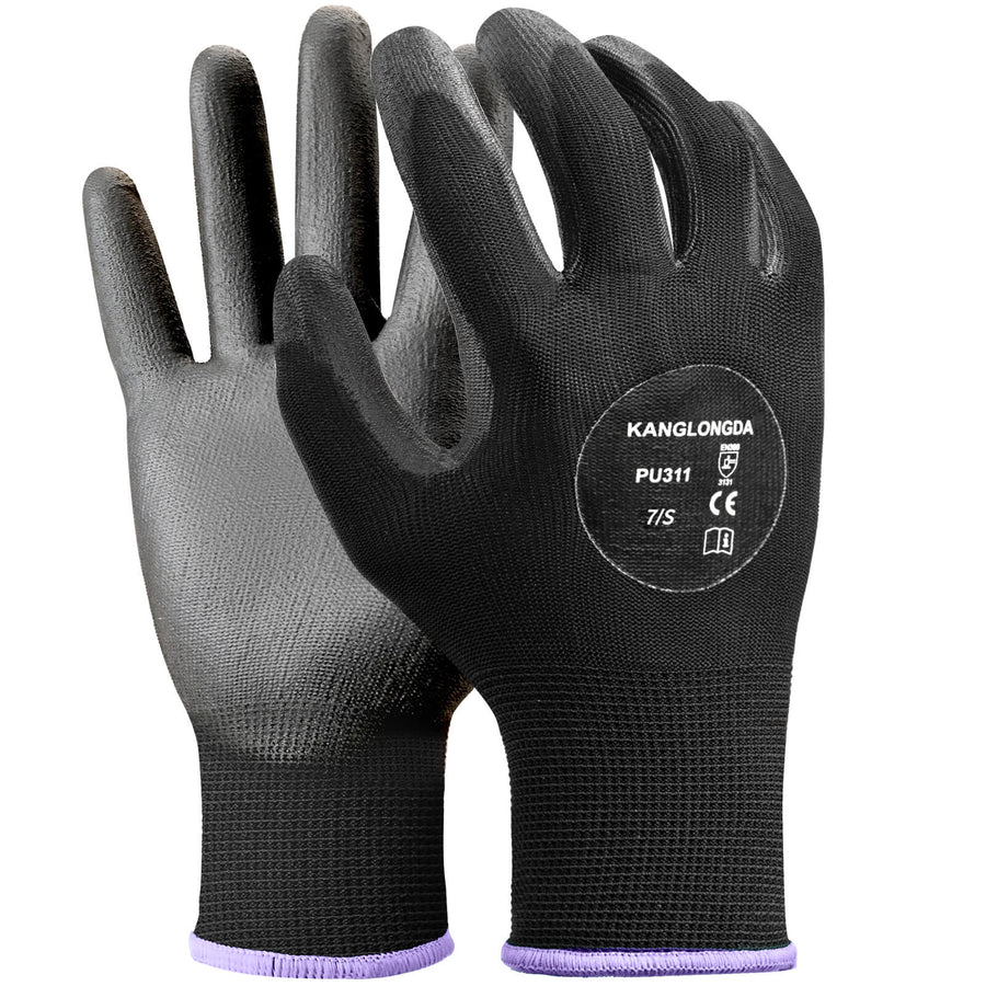 [300-Pair Bulk Pack] Kebada W1PU311 PU Coated Work Gloves.