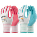 [240-Pair Bulk Pack] Kebada G23 Women's Eco-Friendly Breathable Garden Gloves - Pink/Blue