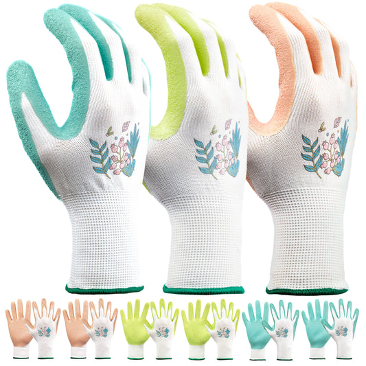 Kebada 311GE Latex Coated Gardening Gloves for Women, 120 Pairs