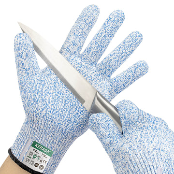 [160-Pair Bulk Pack] Kebada C4 ANSI A4 Food Grade Cut Resistant Gloves - Fiberglass Free.