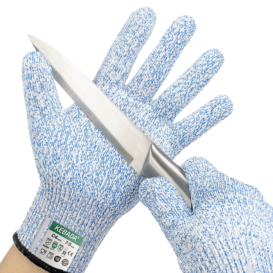 [160-Pair Bulk Pack] Kebada C4 ANSI A4 Food Grade Cut Resistant Gloves - Fiberglass Free.