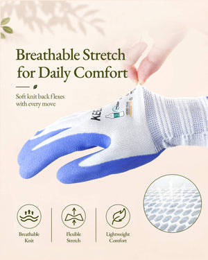 G14 Yellow Garden Glove with Stretch Knit Back and Breathable Fit