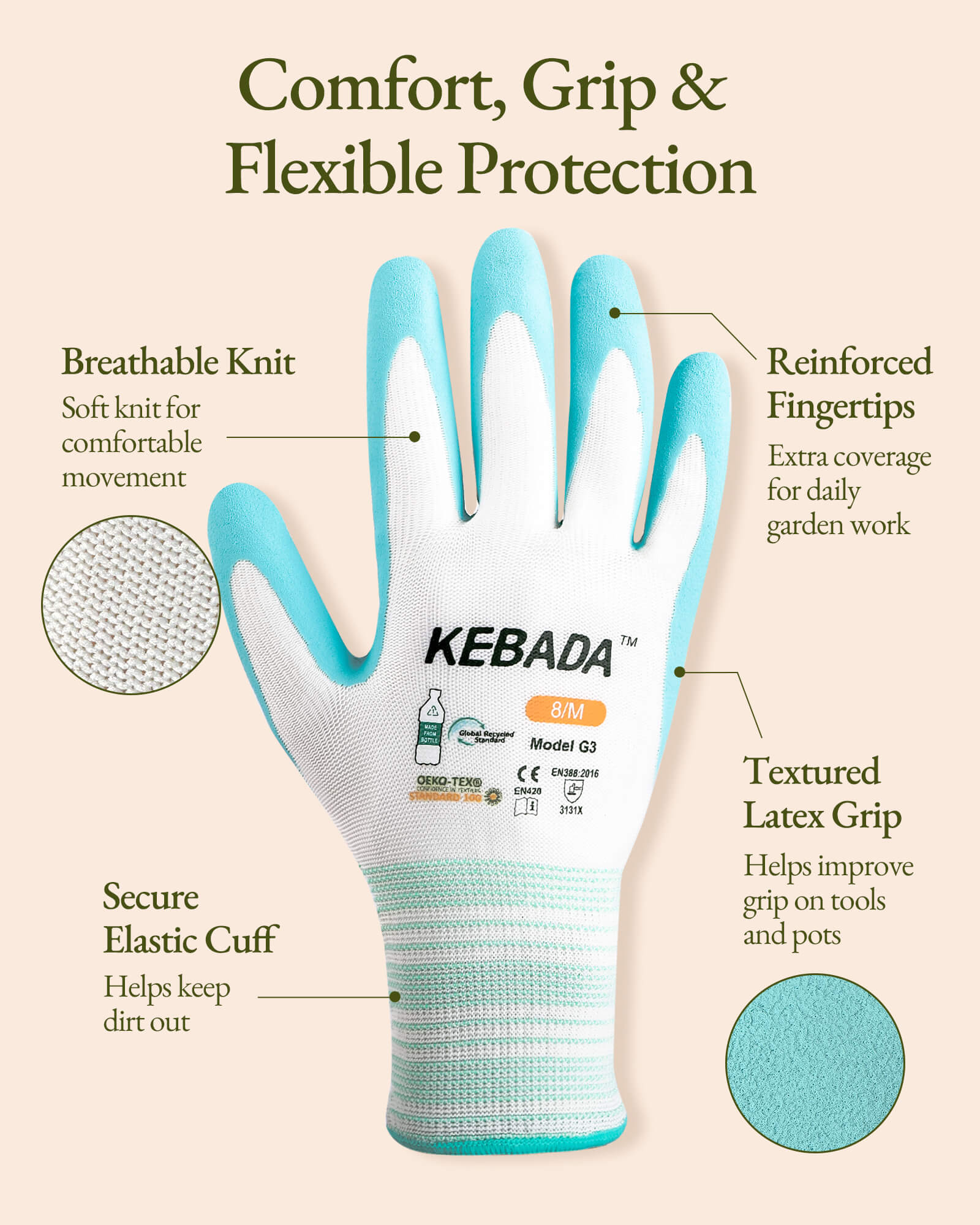 Women's Breathable Garden Gloves | G23 | KEBADA – Kebada