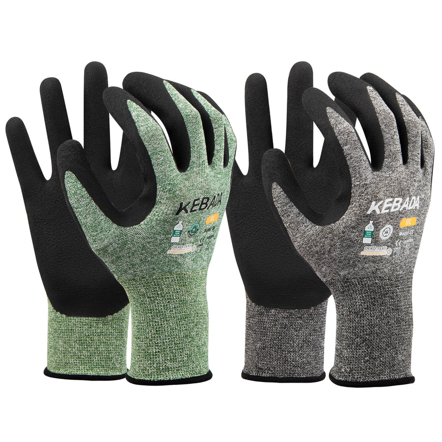 [360-Pair Bulk Pack] Kebada G56 Men's Eco-Friendly Foam Latex Coated Gardening Gloves.