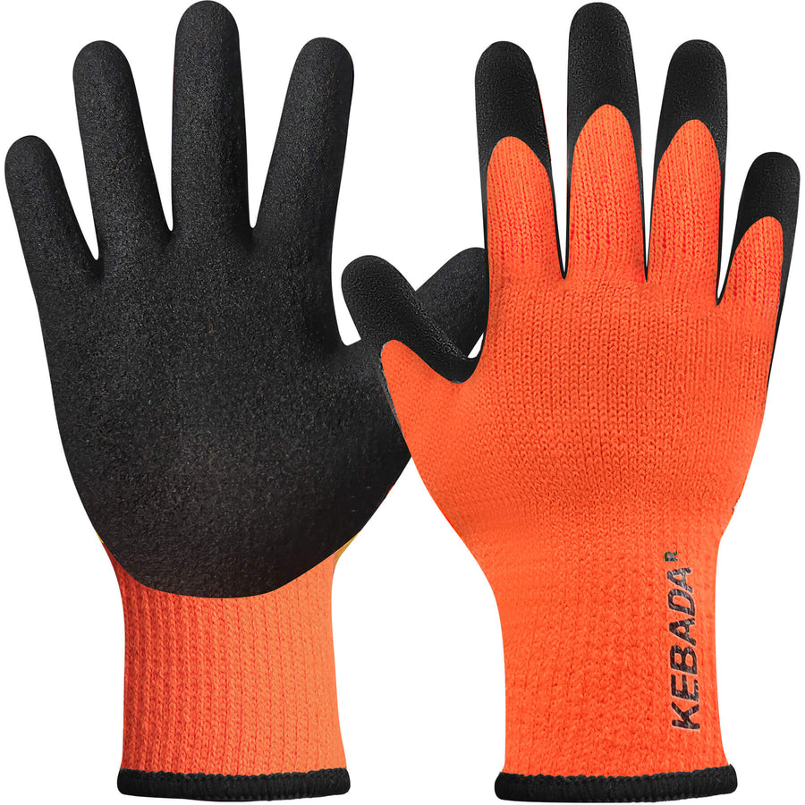 [65-Pair Bulk Pack] Kebada T3 Warm Knit Winter Work Gloves - Long Wrist Design.