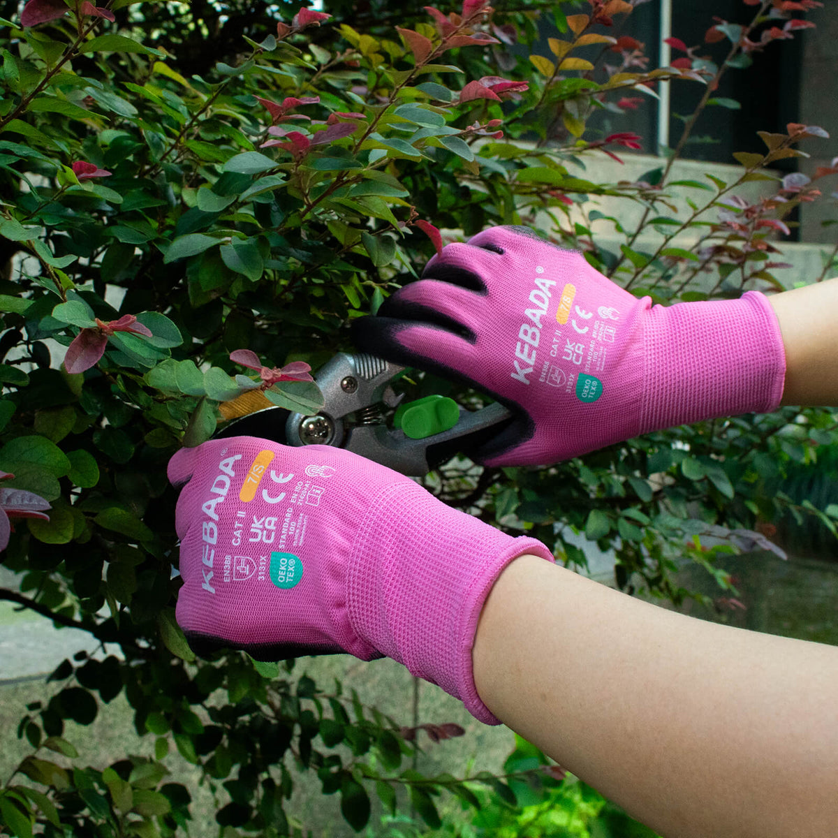 KEBADA W1 Pink Work Gloves Used for Gardening and Pruning
