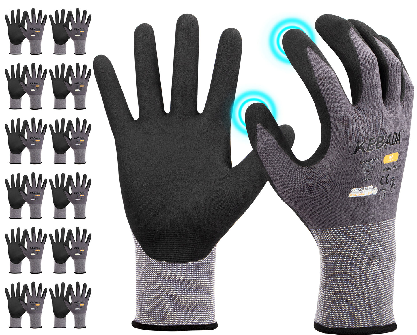 Kebada W2 Micro-foam Coated Work Gloves