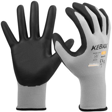 [300-Pair Bulk Pack] Kebada W3 Micro-Foam Nitrile Coated Gloves - Full Touchscreen.