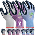 [140-Pair Bulk Pack] Kebada WGDG Women's Eco-Friendly Micro-Foam Gardening Gloves