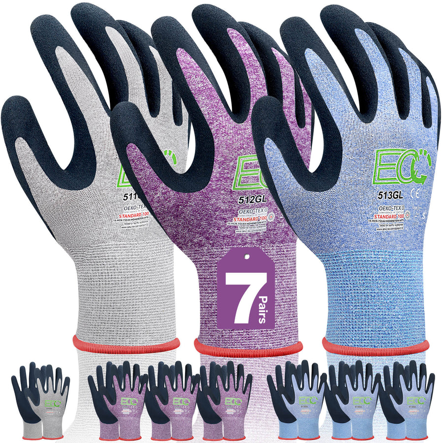 [140-Pair Bulk Pack] Kebada WGDG Women's Eco-Friendly Micro-Foam Gardening Gloves.